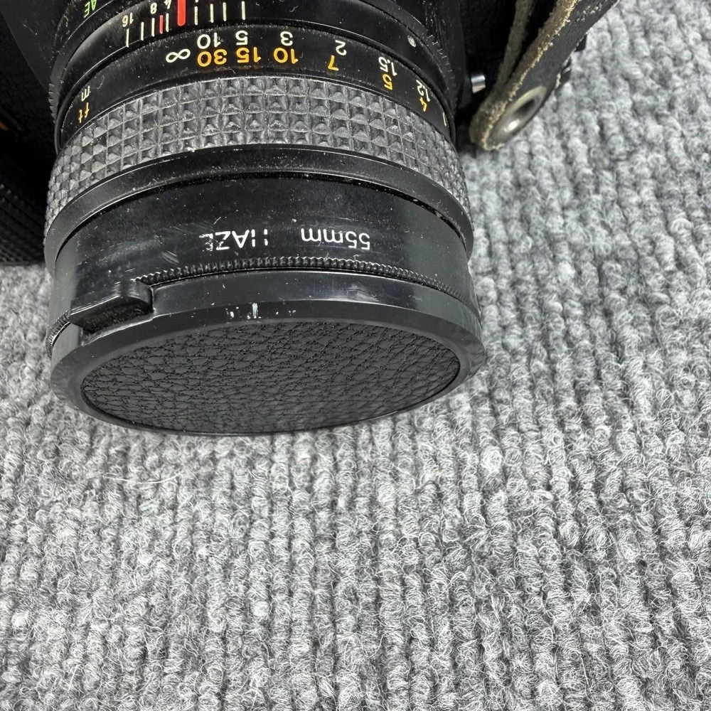 Konica FS-1 35mm SLR Film Camera Black Hexanon AR 50mm‎ F1.7 Lens Japan